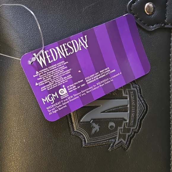 Wednesday The Addams Family  Nevermore Academy Backpack/Satchel/ Purse NWT - Picture 2 of 10